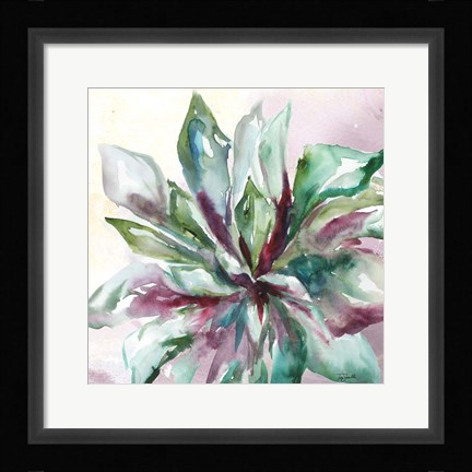 Framed Succulent Watercolor II Print