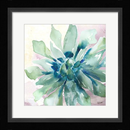 Framed Succulent Watercolor III Print