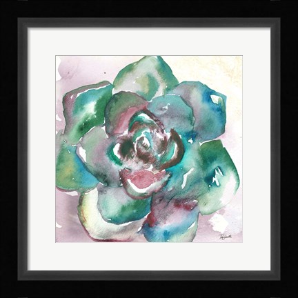 Framed Succulent Watercolor IV Print