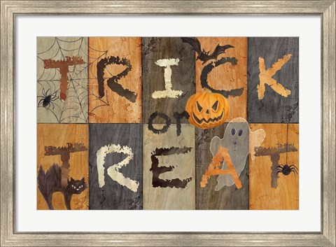 Framed Halloween Trick or Treat Rectangle Print