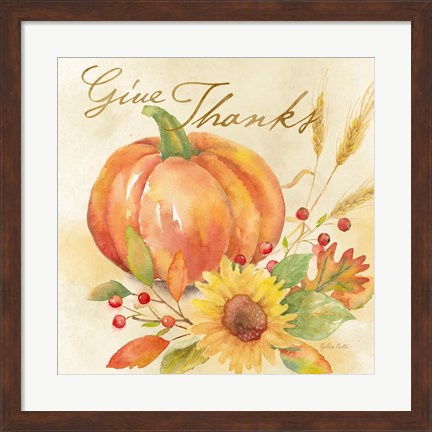 Framed Welcome Fall - Give Thanks Print