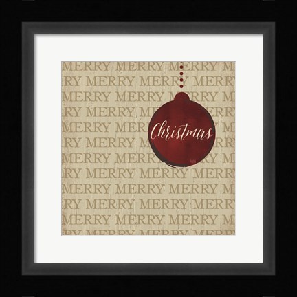 Framed Christmas Ornaments I Print