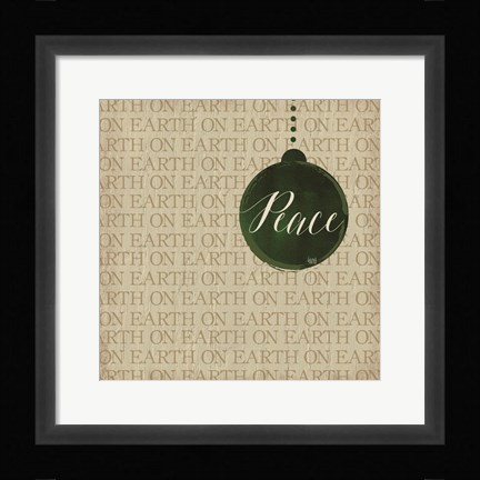 Framed Christmas Ornaments III Print