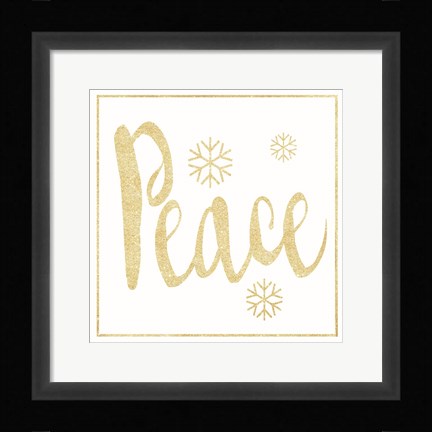 Framed Golden Peace I Print