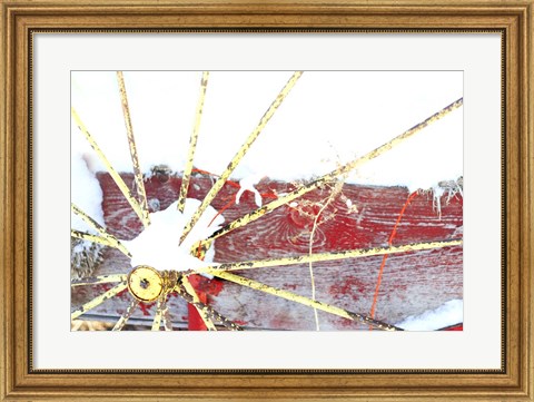 Framed Winter Wagon Print