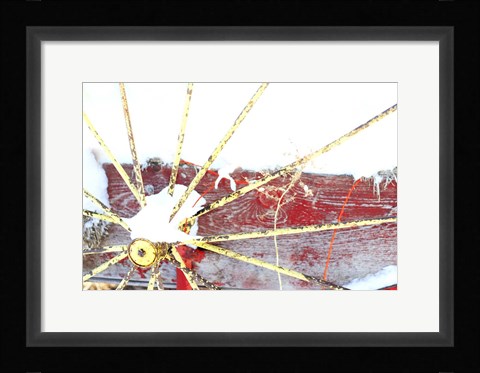 Framed Winter Wagon Print