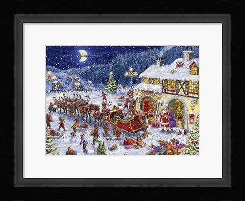 Framed Packing up the Sleigh Print