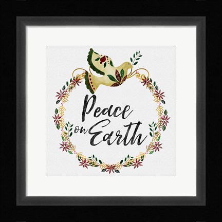 Framed Peace and Joy I Print