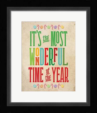 Framed Colorful Christmas II Print