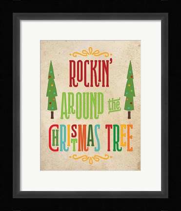 Framed Colorful Christmas III Print