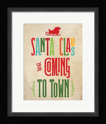 Framed Colorful Christmas IV Print