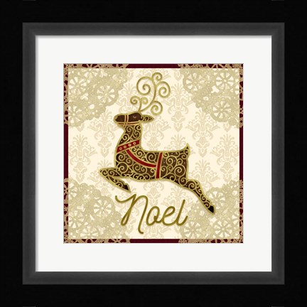 Framed Trim the Tree I with sentiments Print