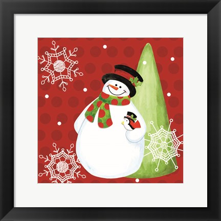 Framed White Christmas Wishes II Print