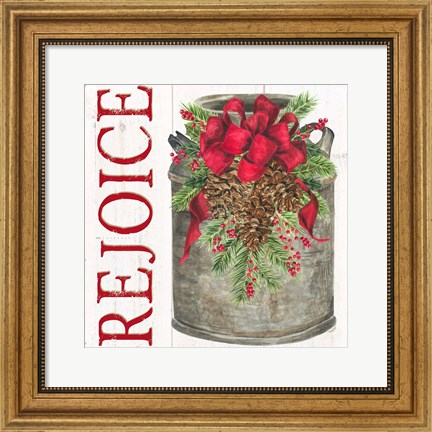 Framed Home for the Holidays Rejoice Print