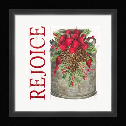 Framed Home for the Holidays Rejoice Print