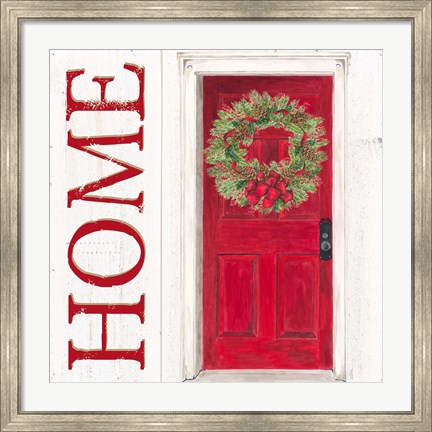 Framed Home for the Holidays Home Door Print