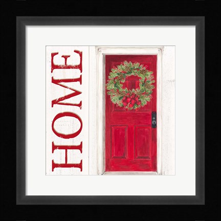 Framed Home for the Holidays Home Door Print