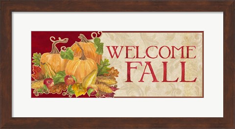 Framed Fall Harvest Welcome Fall sign Print
