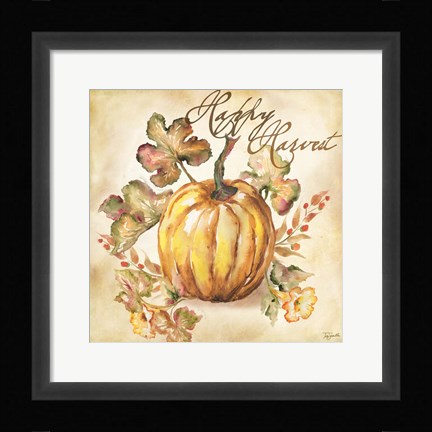 Framed Watercolor Harvest II Print
