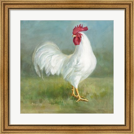 Framed Noble Rooster I Print