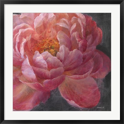 Framed Vivid Floral I Crop Print