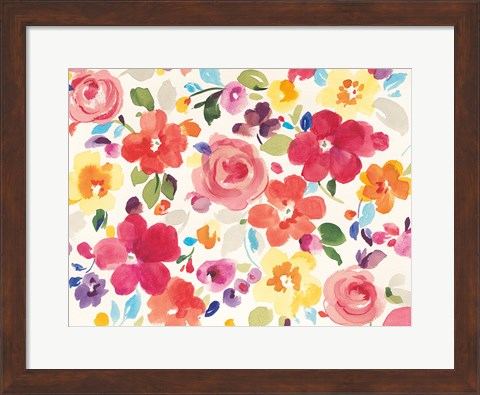 Framed Popping Florals Print