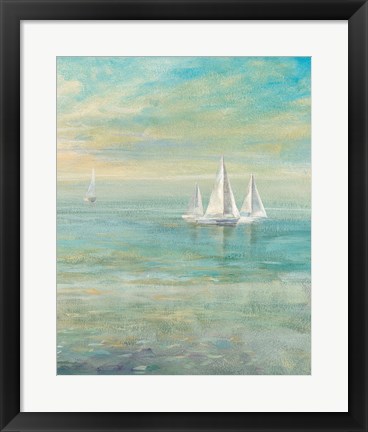 Framed Sunrise Sailboats II Print