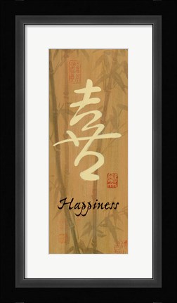 Framed Happiness Bamboo Print
