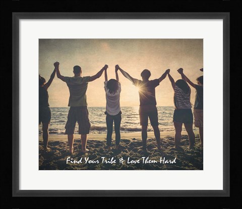 Framed Find Your Tribe - Joined Hands Print