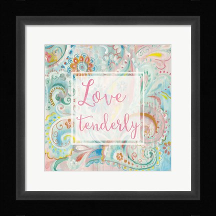 Framed Spring Dream Paisley III Pink Sentiment Print