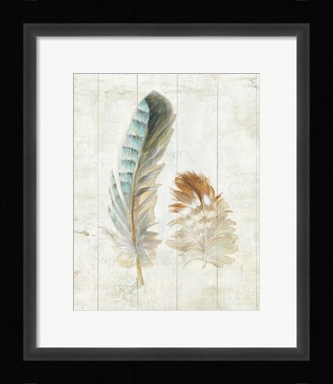 Framed Natural Flora X Bold Feathers Print