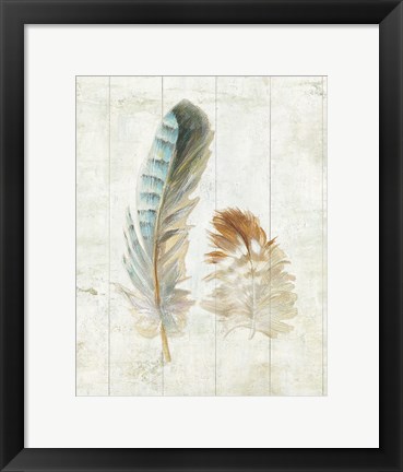 Framed Natural Flora X Bold Feathers Print