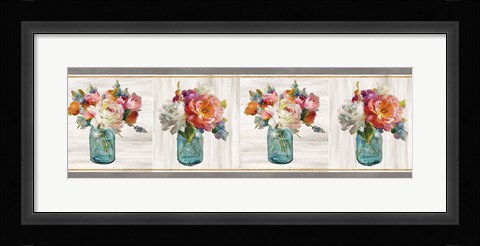 Framed French Cottage Bouquet IV Print