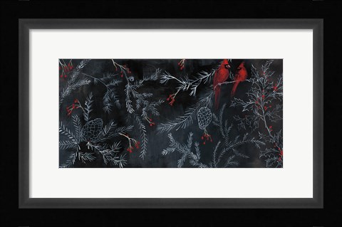 Framed Cardinal Chalkboard Print