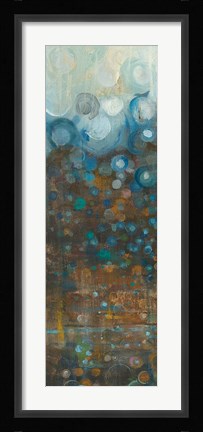Framed Blue and Bronze Dots IV Print