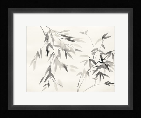 Framed Bamboo Leaves II Print