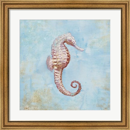 Framed Treasures from the Sea I Watercolor Print