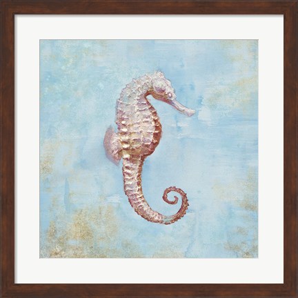 Framed Treasures from the Sea I Watercolor Print