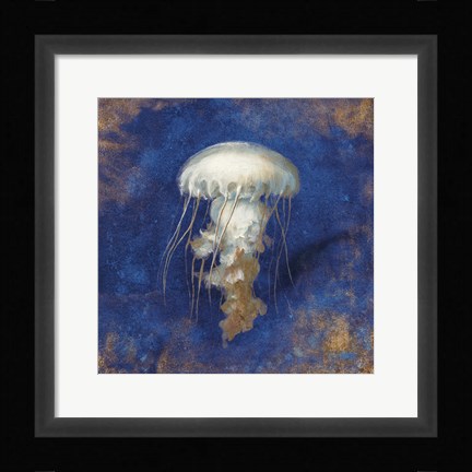 Framed Treasures from the Sea Indigo VI Print
