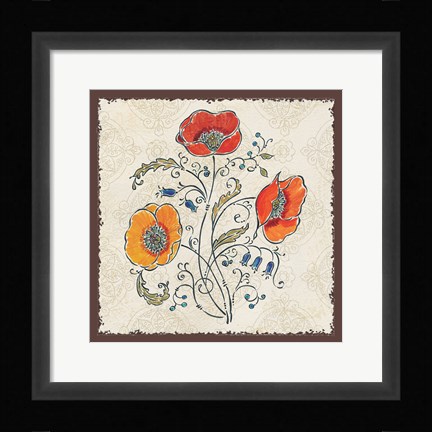 Framed Mediterranean Flair I Print