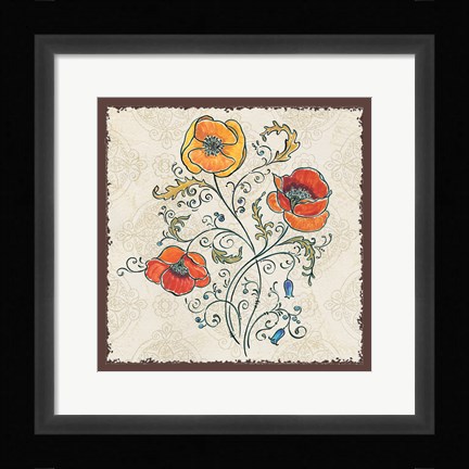 Framed Mediterranean Flair II Print