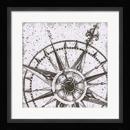 Framed Coast to Coast I BW No Words Print