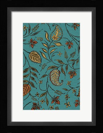 Framed Paisley Trail I Patterns Print
