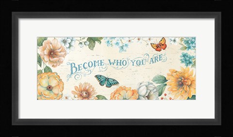 Framed Butterfly Bloom V Print
