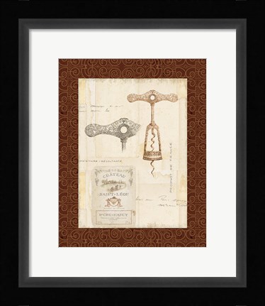 Framed Fancy Corkscrew II Border Print
