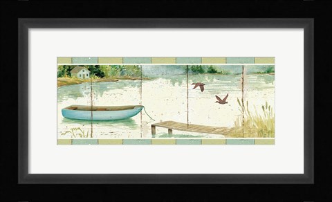 Framed Lakeside Dock Print