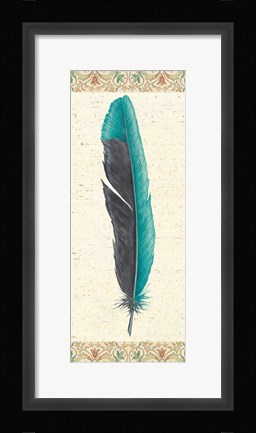 Framed Feather Tales V Print