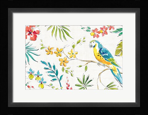 Framed Tropical Oasis II White Print