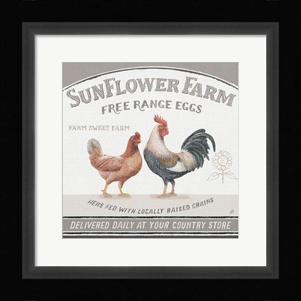 Framed Vintage Farm V Print