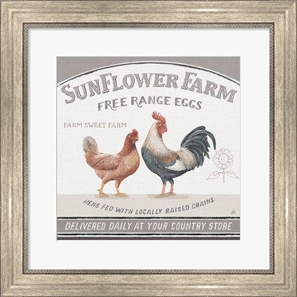 Framed Vintage Farm V Print